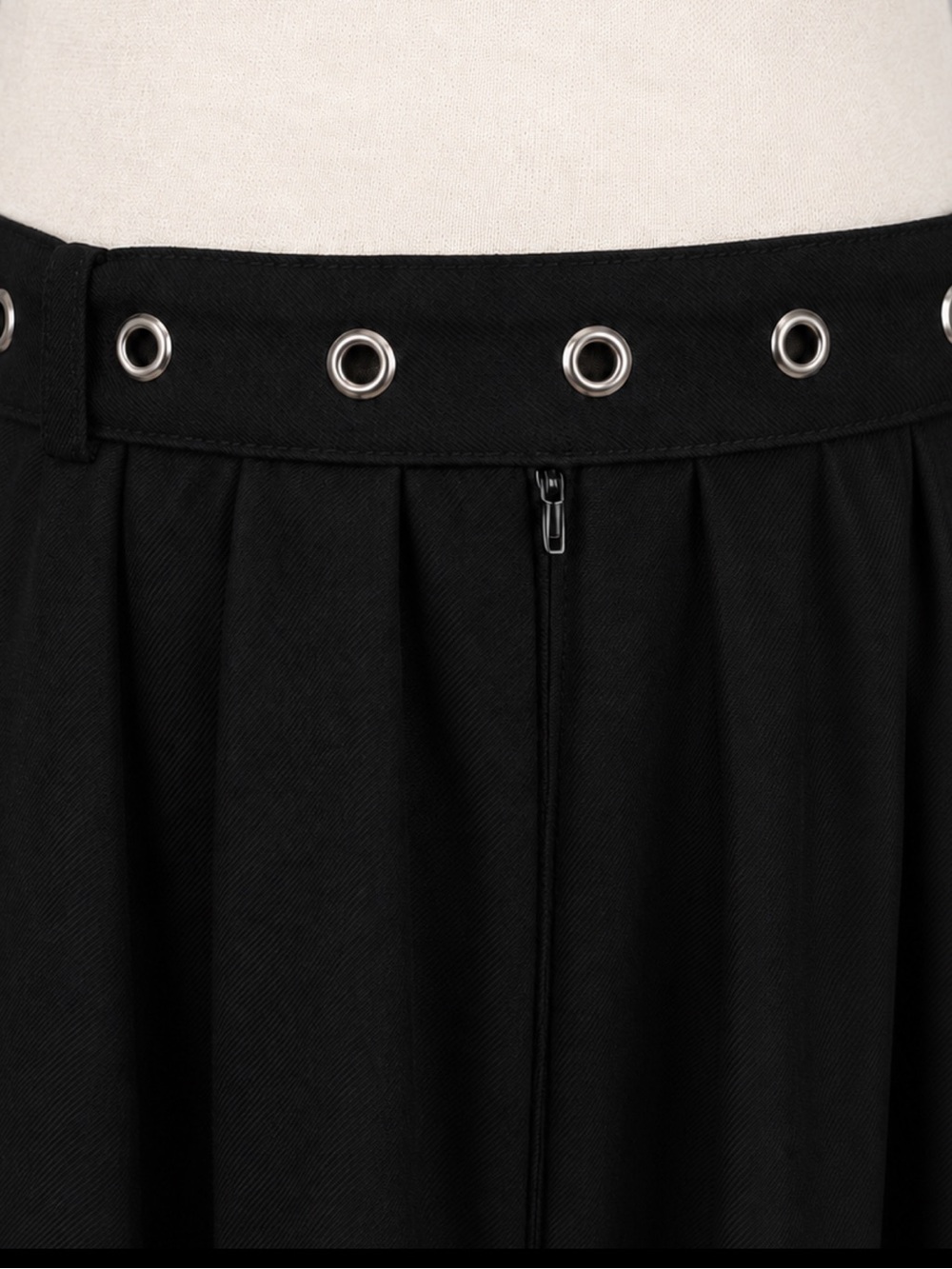 Hot Topic Black & White Colorblock Pleated Mini Skirt Removable Grommet Belt 2X - Picture 9 of 15